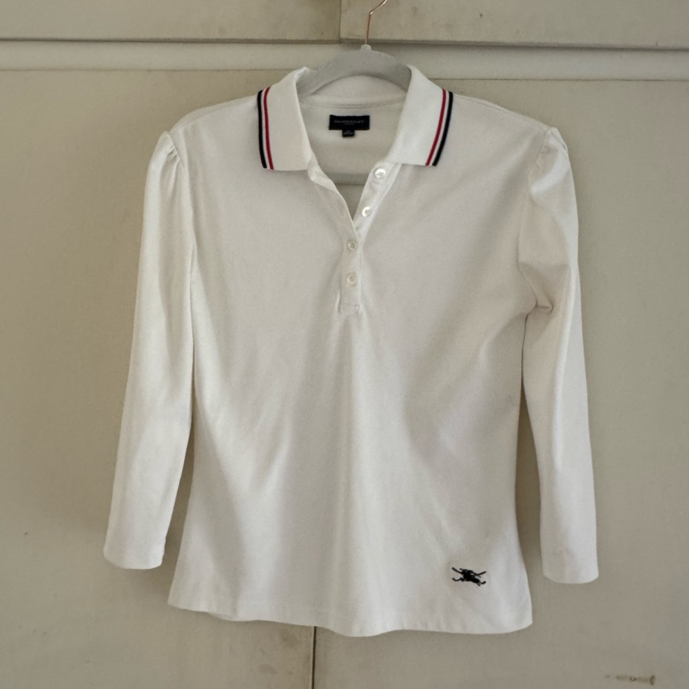 Burberry Golf women’s white long-sleeve polo top like new